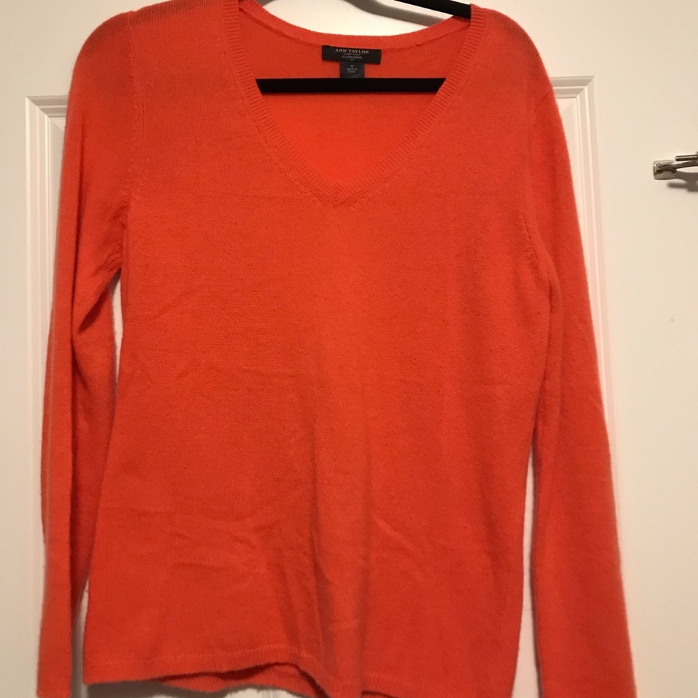 Coral Ann Taylor cashmere sweater